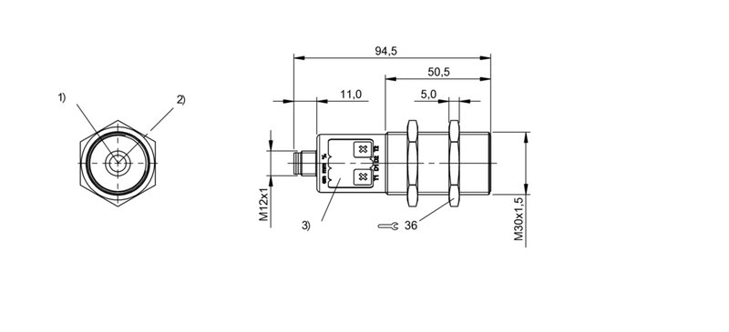 Ультразвуковой датчик Balluff BUS M30E1-PPX-03/025-S92K