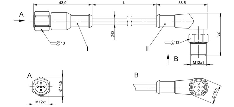 Соединительный кабель Balluff BCC S415-S425-3A-312-PX8534-025-C002