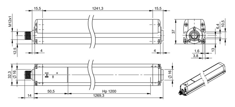Многолучевой барьер безопасности Balluff BLG 4A-120-600-014-O01-SX