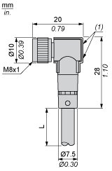 Разъем с кабелем Telemecanique XZCPV0766L10