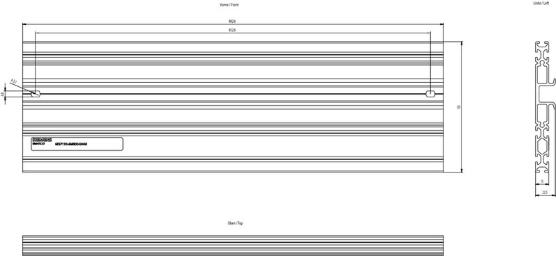 Системная рейка Siemens 6ES7193-6MR00-0AA0