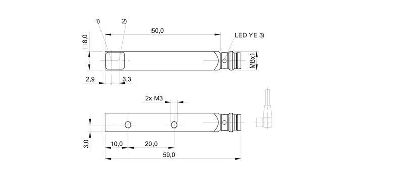 Оптический датчик Balluff BOS Q08M-PO-PR20-S49