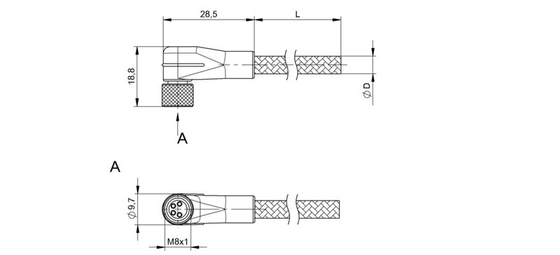 Разъем с кабелем Balluff BCC W324-0000-10-003-MW8434-030