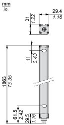 Cветовой барьер безопасности Telemecanique XUSL4E14F181N