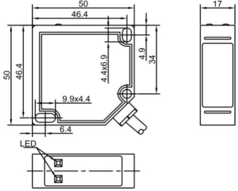 Оптический датчик LANBAO PTF-DM3DNO
