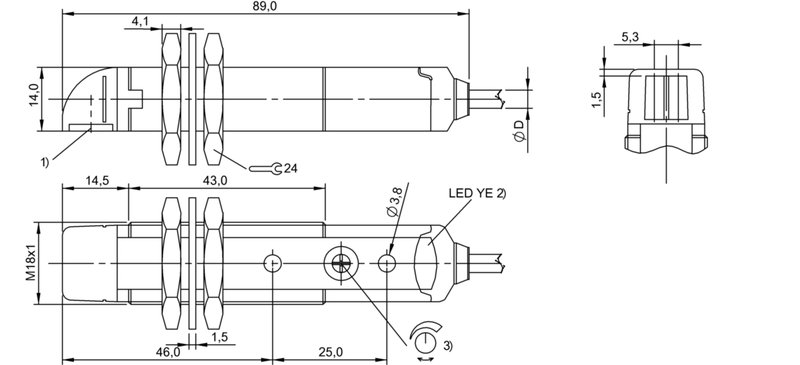 Оптический датчик Balluff BOS 18KW-PA-1TB-C-02