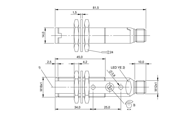 Оптический датчик Balluff BOS 18KF-PA-1TB-S4-C