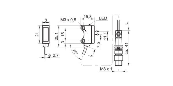 Оптический датчик Baumer O200.RR-GD1E.72NV/H006_T003