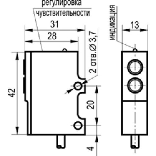 Оптический датчик ТЕКО OPR I34A5-43P-R1000-LZ