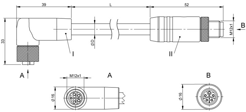 Соединительный кабель Balluff BCC M425-M415-3L-386-PX85A5-020