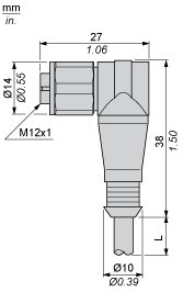 Разъем с кабелем Telemecanique XZCPA1164L5