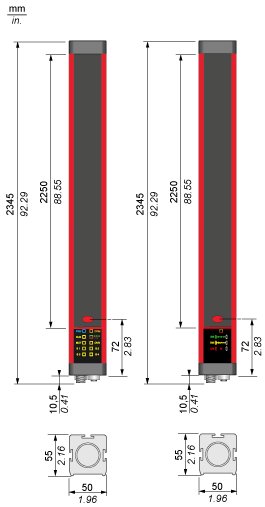 Cветовой барьер безопасности Telemecanique XUSL4MB40H226N