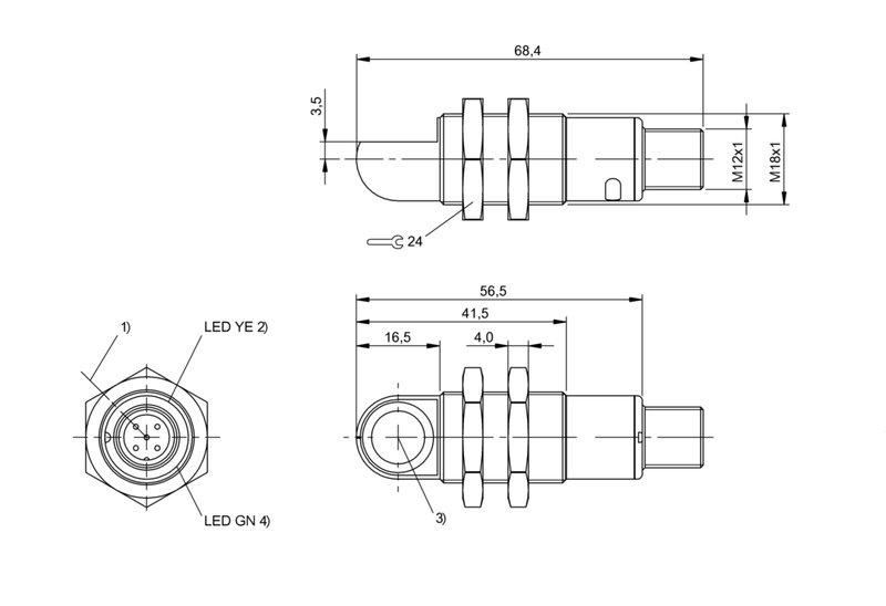 Ультразвуковой датчик Balluff BUS W18M1-GPXI-12/100-S92G
