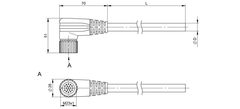 Разъем с кабелем Balluff BCC M62L-0000-10-022-PX0LP4-020