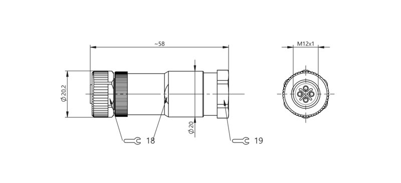 Разъем Balluff BCC M434-0000-1S-000-61X4A5-000