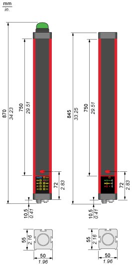 Cветовой барьер безопасности Telemecanique XUSL4MA30H076N