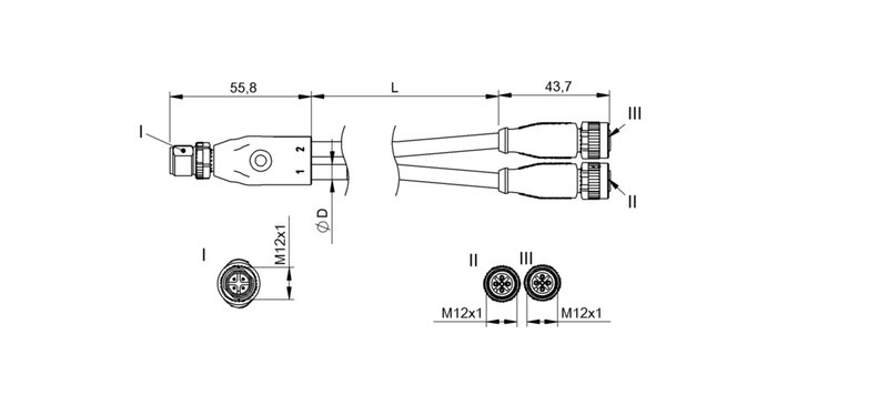 Y-образный распределитель Balluff BCC M414-M415-M415-U2002-010