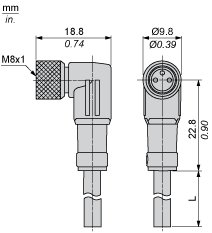 Разъем с кабелем Telemecanique XZCP0666L2