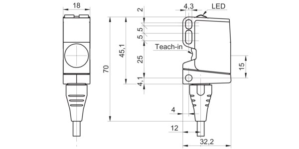 Ультразвуковой датчик Baumer U500.PA0-GP1B.72CU