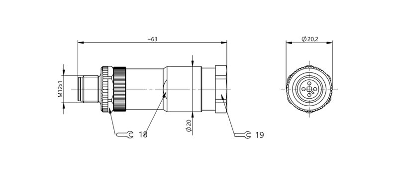 Разъем Balluff BCC M434-0000-2T-000-61X4A5-000