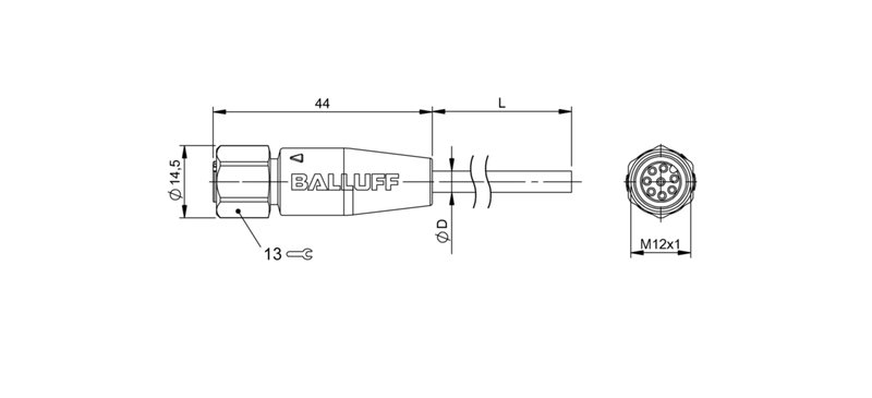 Разъем с кабелем Balluff BCC S418-0000-1A-069-VX8825-150