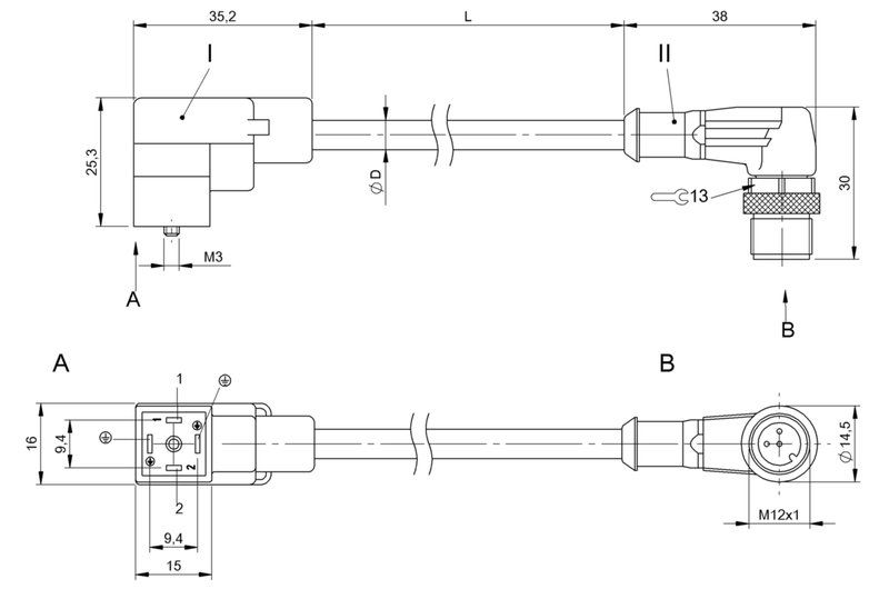 Соединительный кабель Balluff BCC VC44-M423-3E-664-PX0350-020