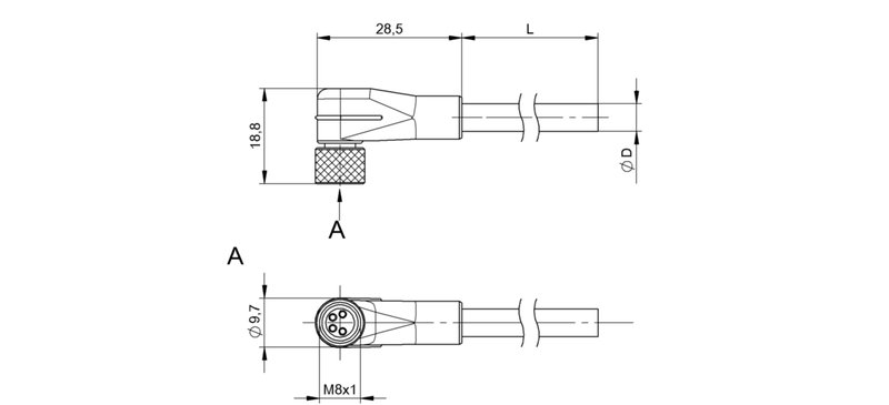 Разъем с кабелем Balluff BCC W324-0000-10-003-SW0434-050