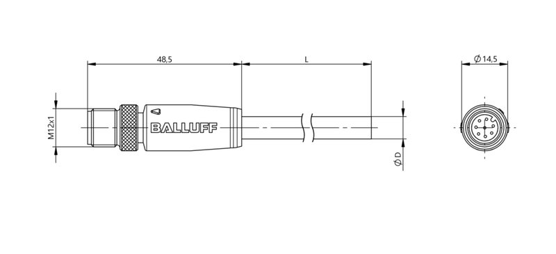 Разъем с кабелем Balluff BCC M418-0000-2A-147-PS0825-020