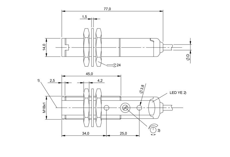 Оптический датчик Balluff BOS 18KF-NA-1LQP-C-02