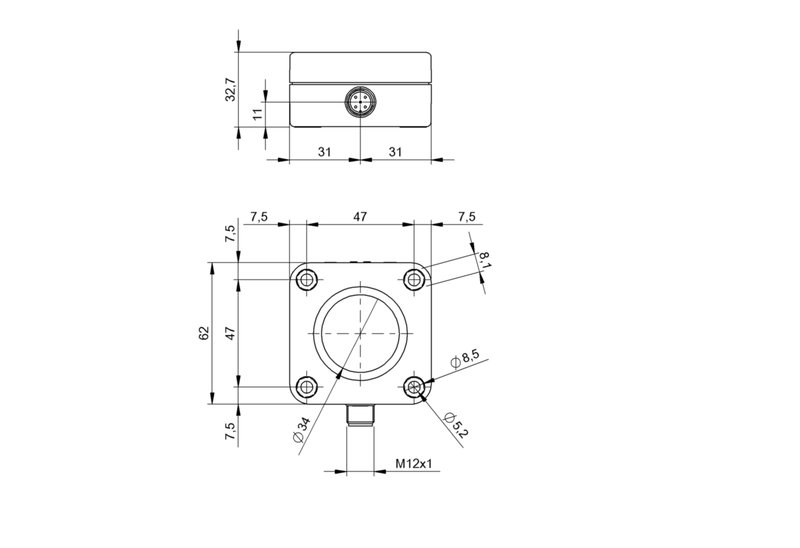 Ультразвуковой датчик Balluff BUS Q62K1-GPXI-35/340-S92K