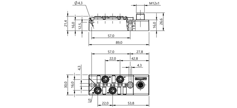 Распределительная коробка Balluff BPI 4M3030-5K-B0-SM4CT