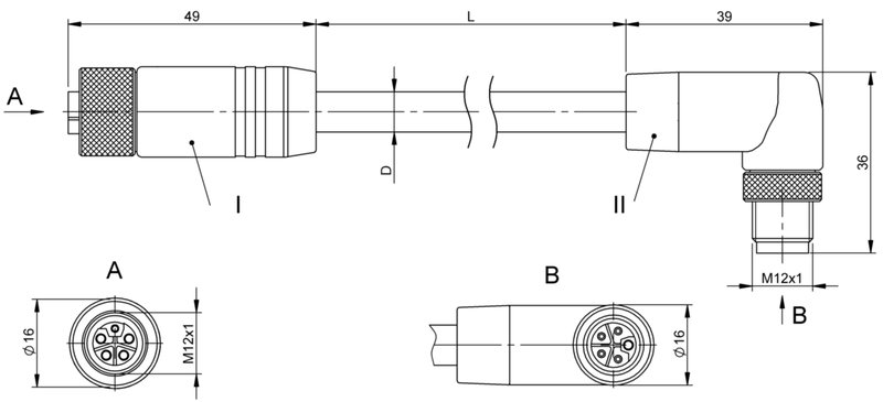 Соединительный кабель Balluff BCC M415-M425-3L-386-PX85A5-006
