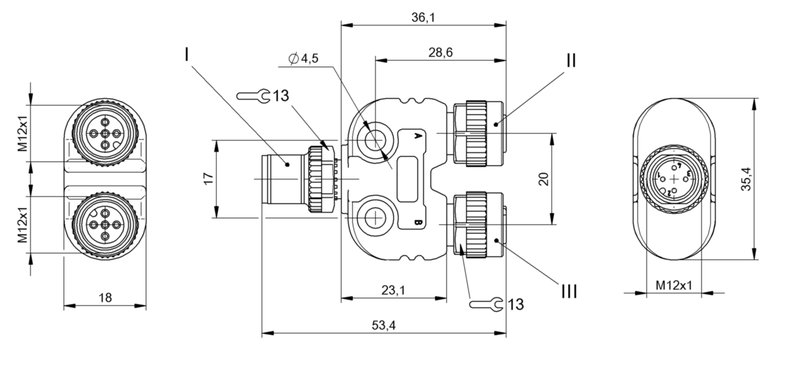 Y-образный распределитель Balluff BCC M414-M415-M415-U0052-000