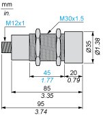 Ультразвуковой датчик Telemecanique XX230A12NA00M12