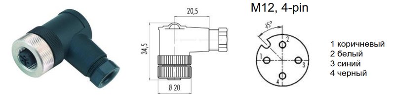 Разъем NEFTIM NEAM12FCW4001A