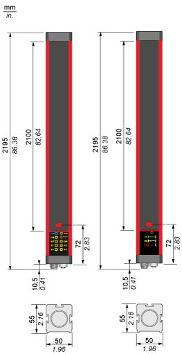 Cветовой барьер безопасности Telemecanique XUSL4MB40H211N