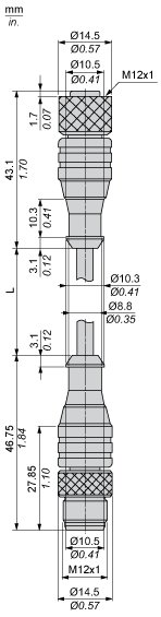Соединительный кабель Telemecanique XZCR1511040E1