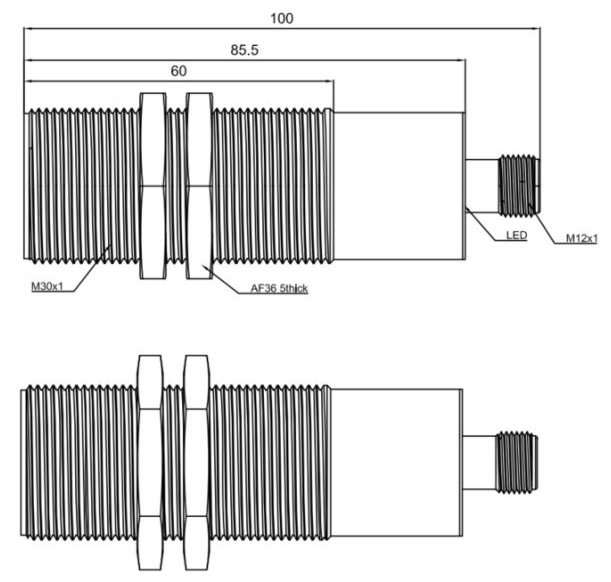 Ультразвуковой датчик LANBAO UR30-CC50DPBS-E5