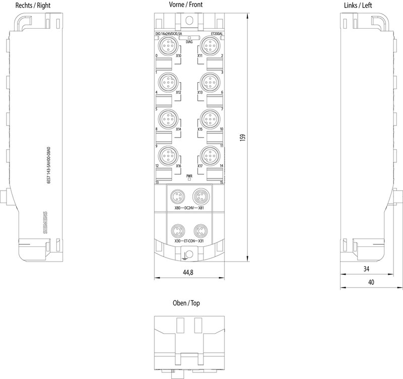Модуль ввода-вывода дискретных сигналов Siemens 6ES7143-5AH00-0BA0