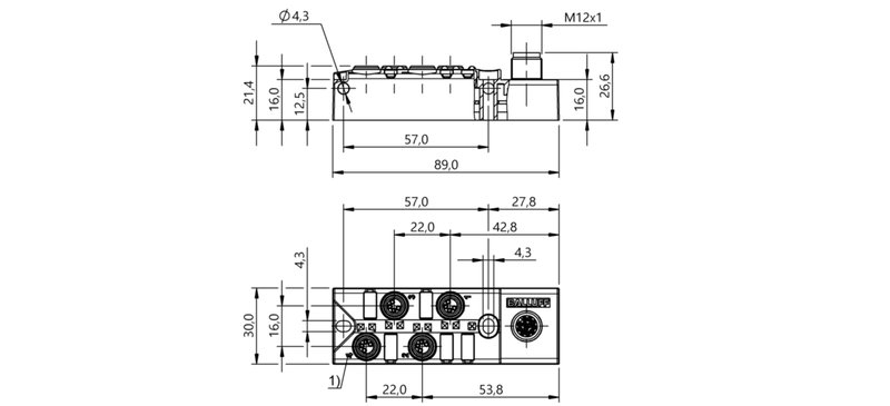 Распределительная коробка Balluff BPI 4M3040-5K-B0-SM4CT