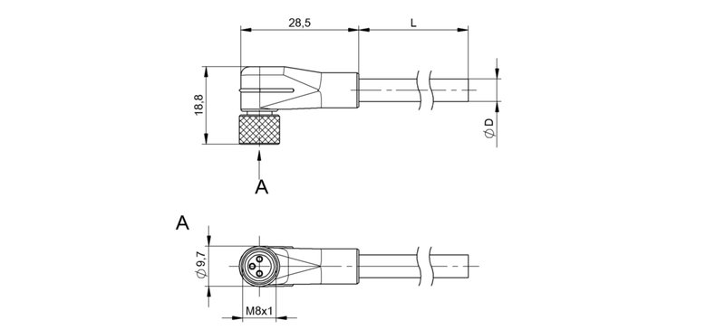 Разъем с кабелем Balluff BCC W323-0000-10-001-BW8334-050