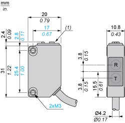 Оптический датчик Telemecanique XUM9APCNL2