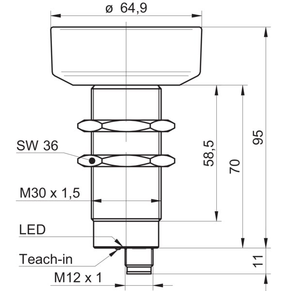 Ультразвуковой датчик Baumer UZAM 70N8131/S14C