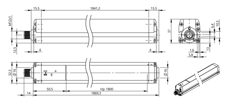 Многолучевой барьер безопасности Balluff BLG 4A-180-19X-030-O01-SX