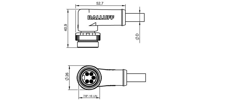 Разъем с кабелем Balluff BCC A325-0000-20-030-VS85N5-050