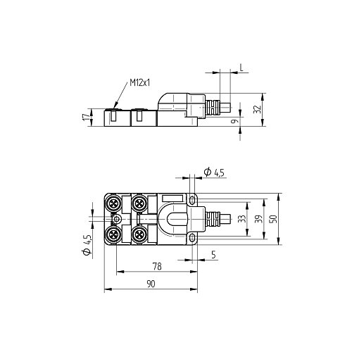 Распределительная коробка для датчиков Wenglor ZAA02R601