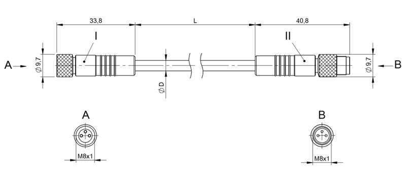 Соединительный кабель Balluff BCC W313-W313-30-300-SW0434-010