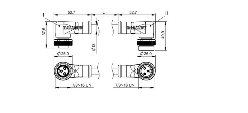 Соединительный кабель Balluff BCC A323-A323-30-345-VX43W6-100
