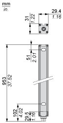 Cветовой барьер безопасности Telemecanique XUSL2E3BB081N