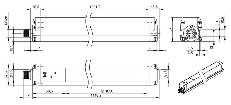 Многолучевой барьер безопасности Balluff BLG 4A-105-600-014-O01-SX